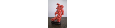 Chinese Coral Figure